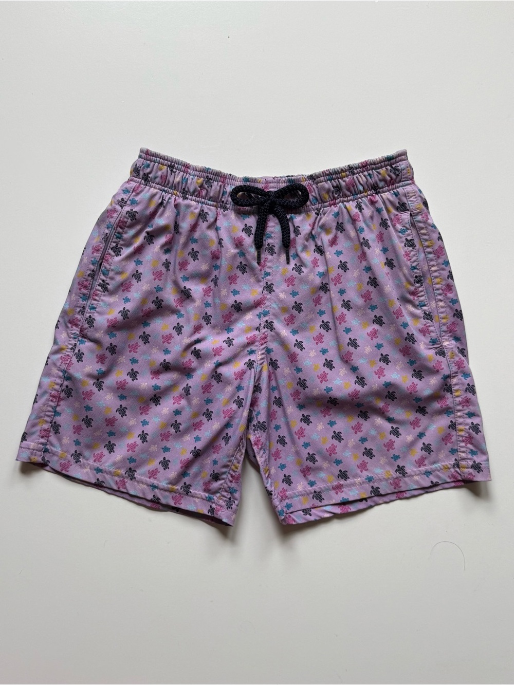 Vilebrequin Boys Micro Turtle Jirise Swim Shorts, Glycine - Size 8Y